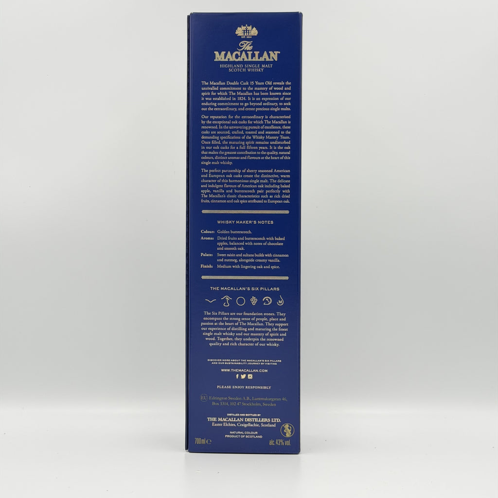The Macallan 15 Year Old Double Cask Single Malt Scotch Whisky – 700ml