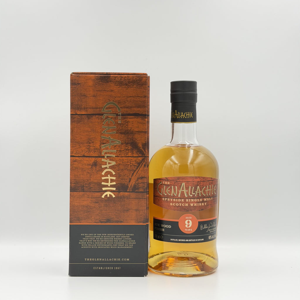 The GlenAllachie 9 Year Old Rye Wood Finish Speyside Single Malt Scotch Whisky – 700ml