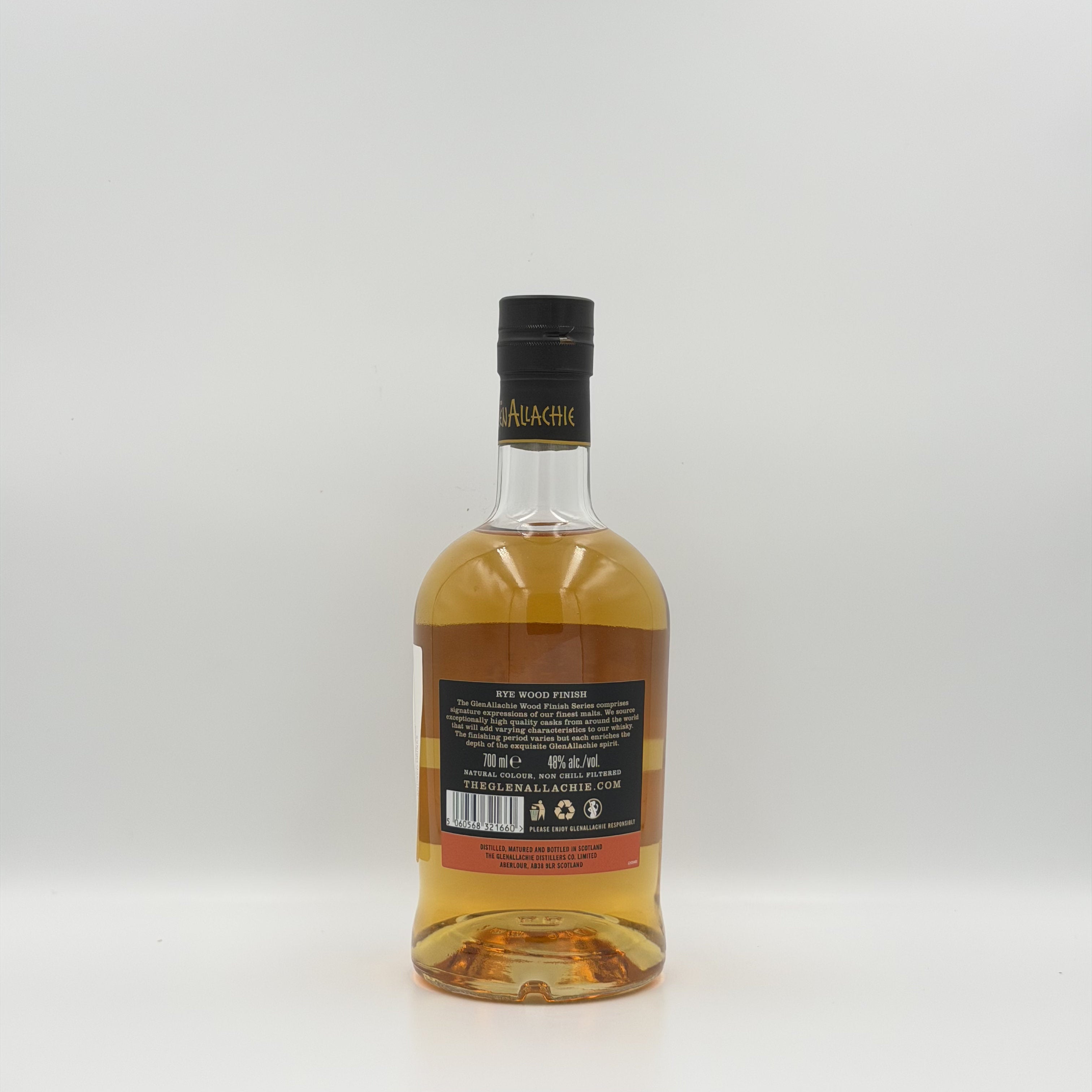 The GlenAllachie 9 Year Old Rye Wood Finish Speyside Single Malt Scotch Whisky – 700ml