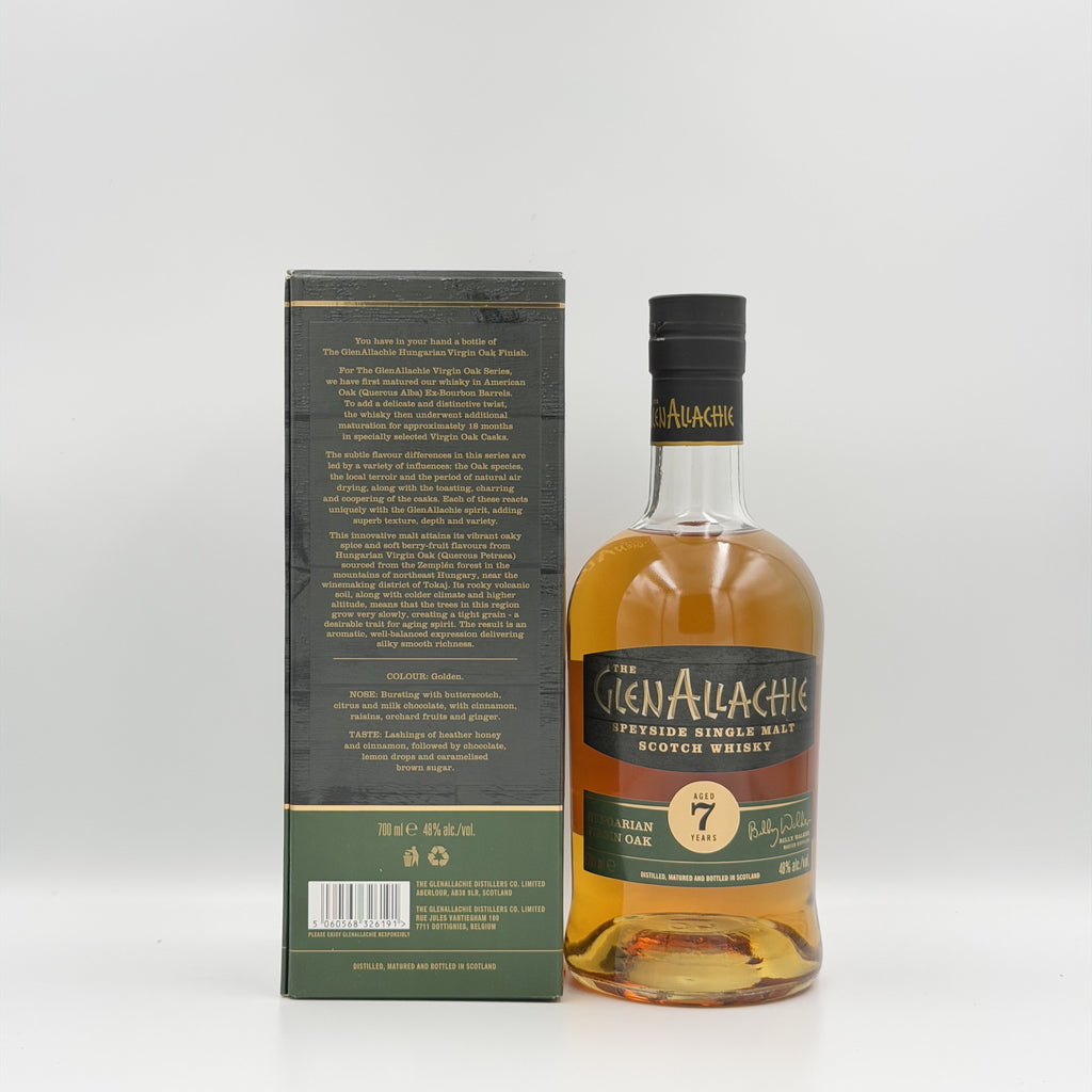 The GlenAllachie 7 Year Old Virgin Oak Hungarian Oak Finish Speyside Single Malt Scotch Whisky – 700ml