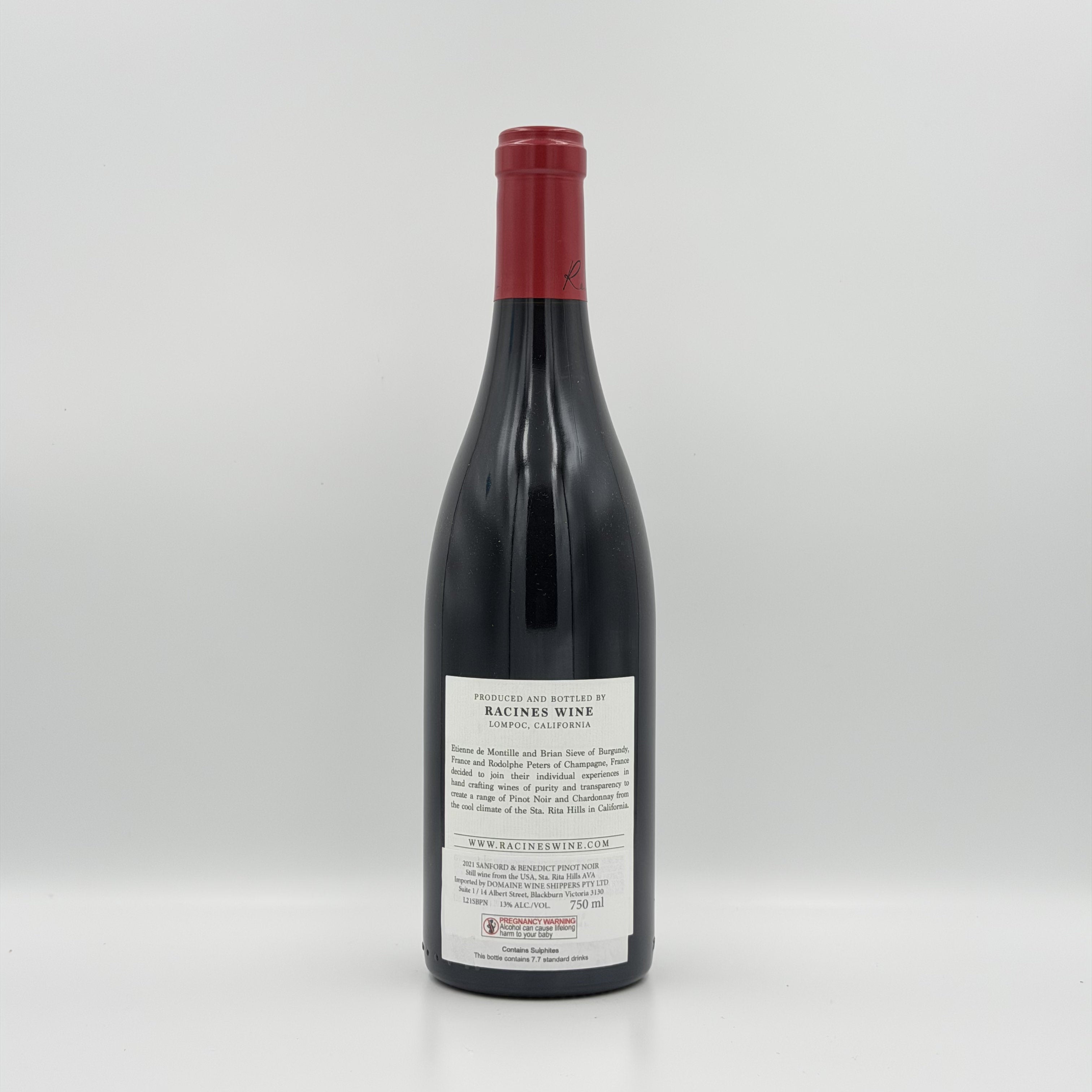 Racines Sanford & Benedict Vineyard Pinot Noir 2021 Red Wine 750ml 