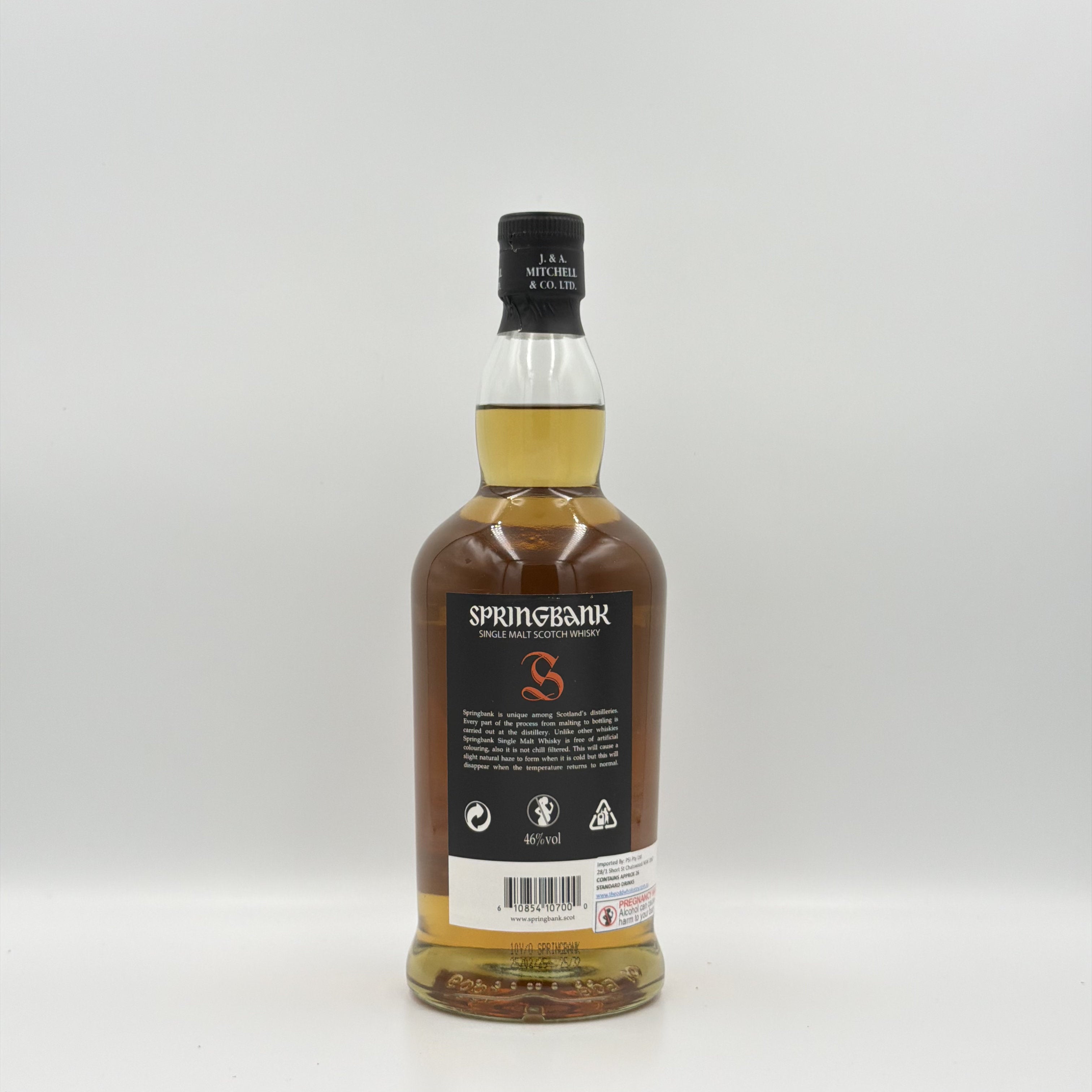 Springbank 10 Year Old Campbeltown Single Malt Scotch Whisky 700ml
