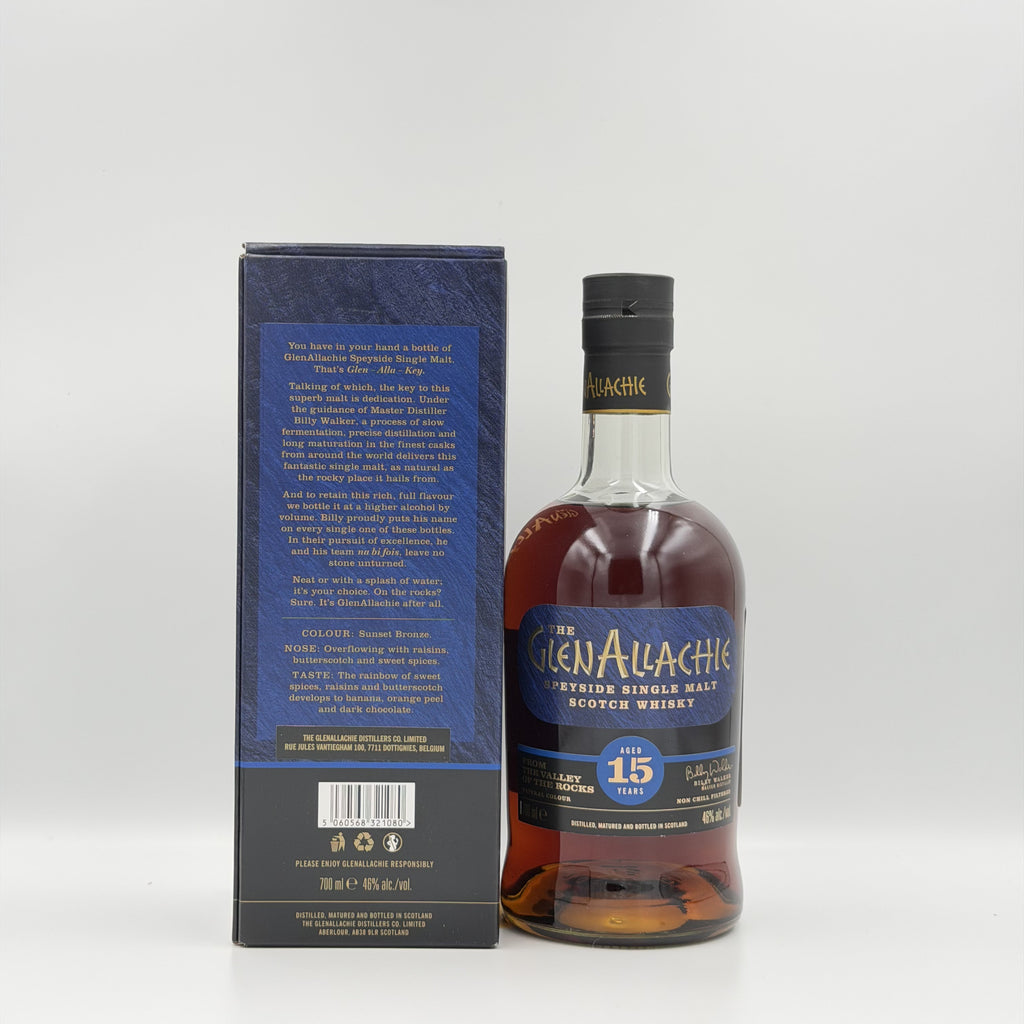 The GlenAllachie 15 Year Old Speyside Single Malt Scotch Whisky 700ml