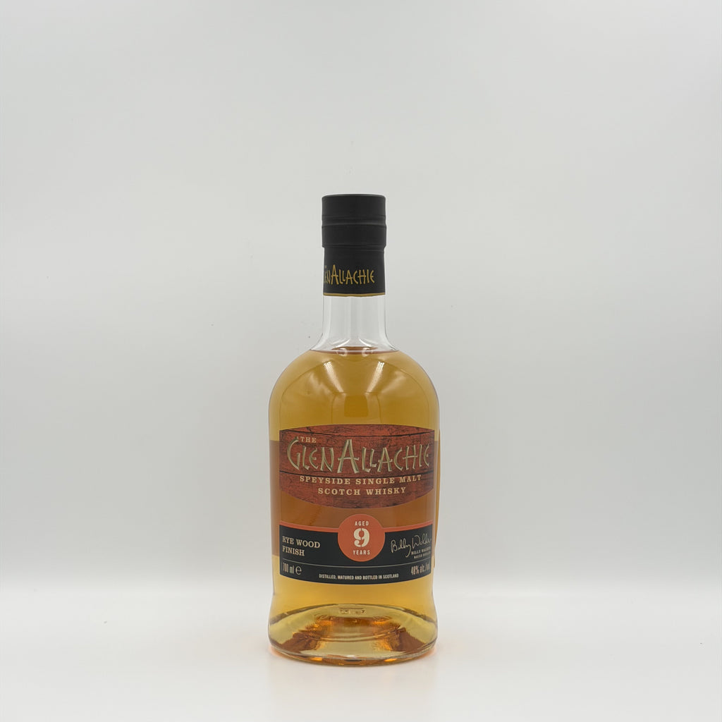 The GlenAllachie 9 Year Old Rye Wood Finish Speyside Single Malt Scotch Whisky 700ml