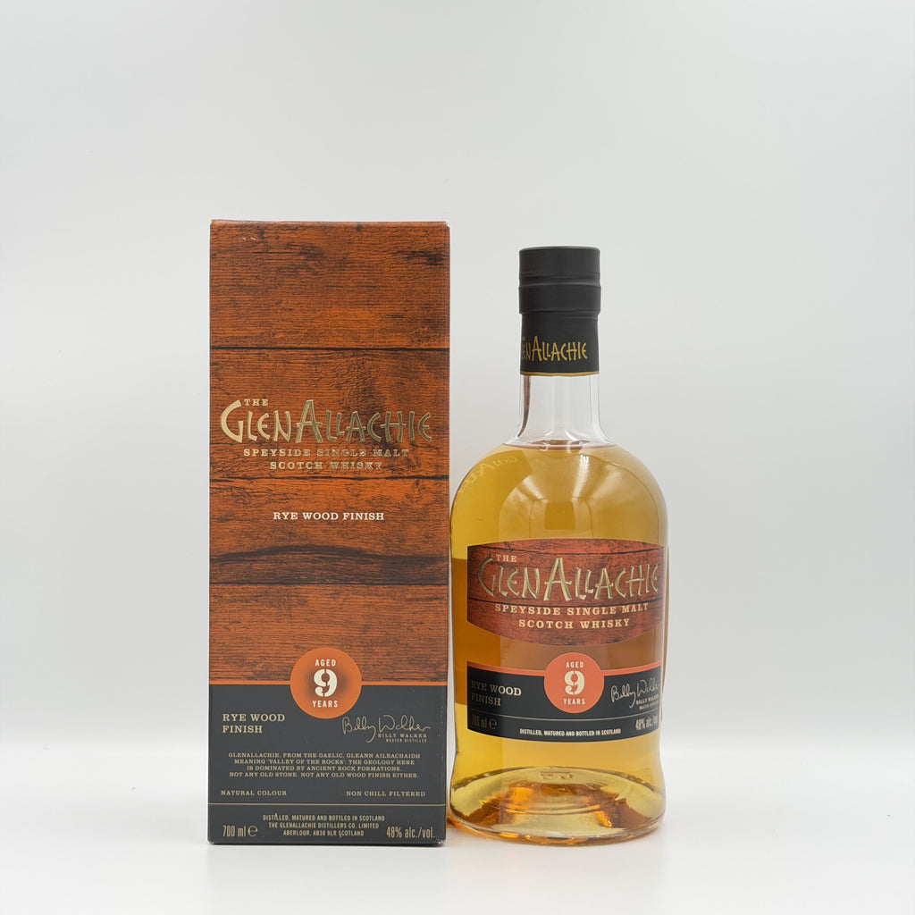 The GlenAllachie 9 Year Old Rye Wood Finish Speyside Single Malt Scotch Whisky 700ml