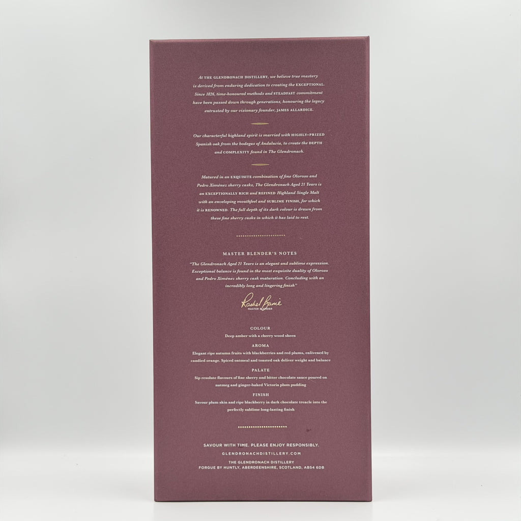 The Glendronach 21 Years Old Parliament Single Malt Scotch Whisky 700ml