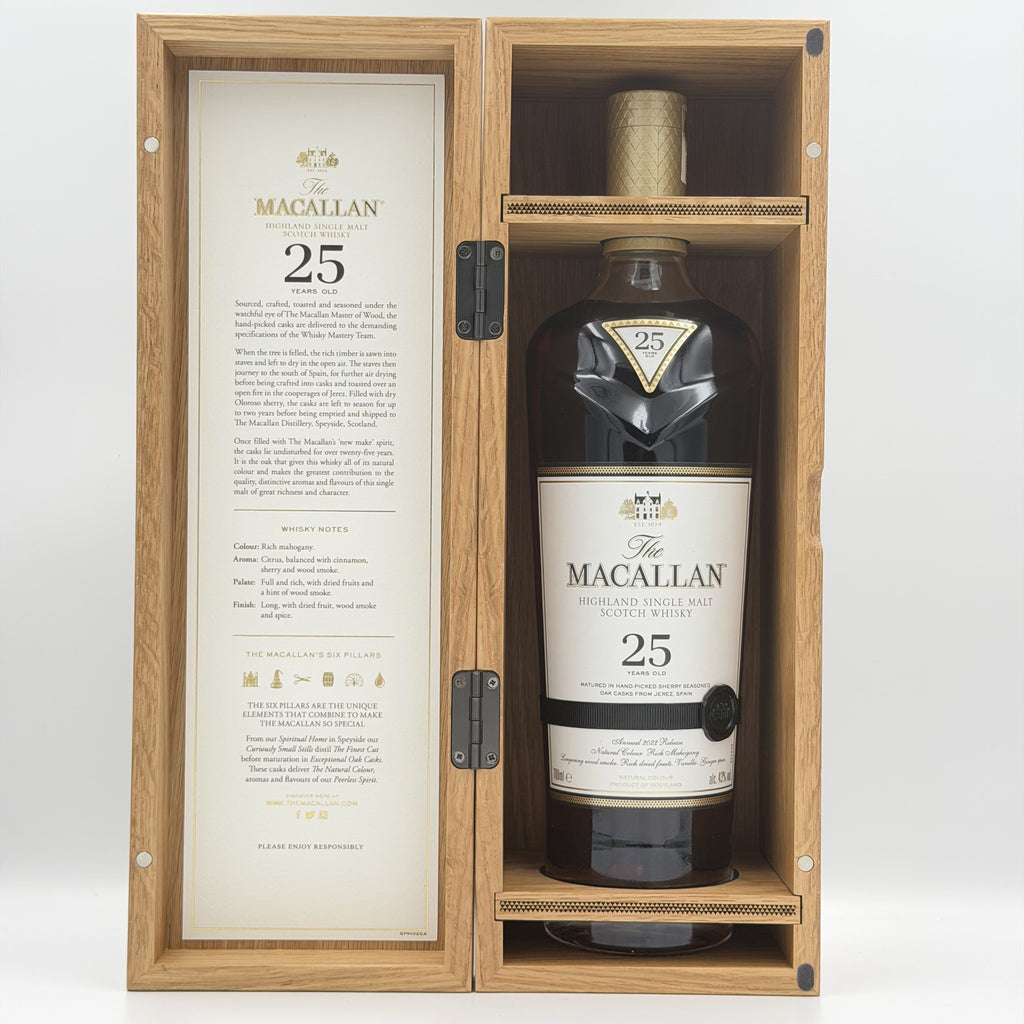 The Macallan Sherry Oak 25 Years Old Single Malt Scotch Whisky 700ml
